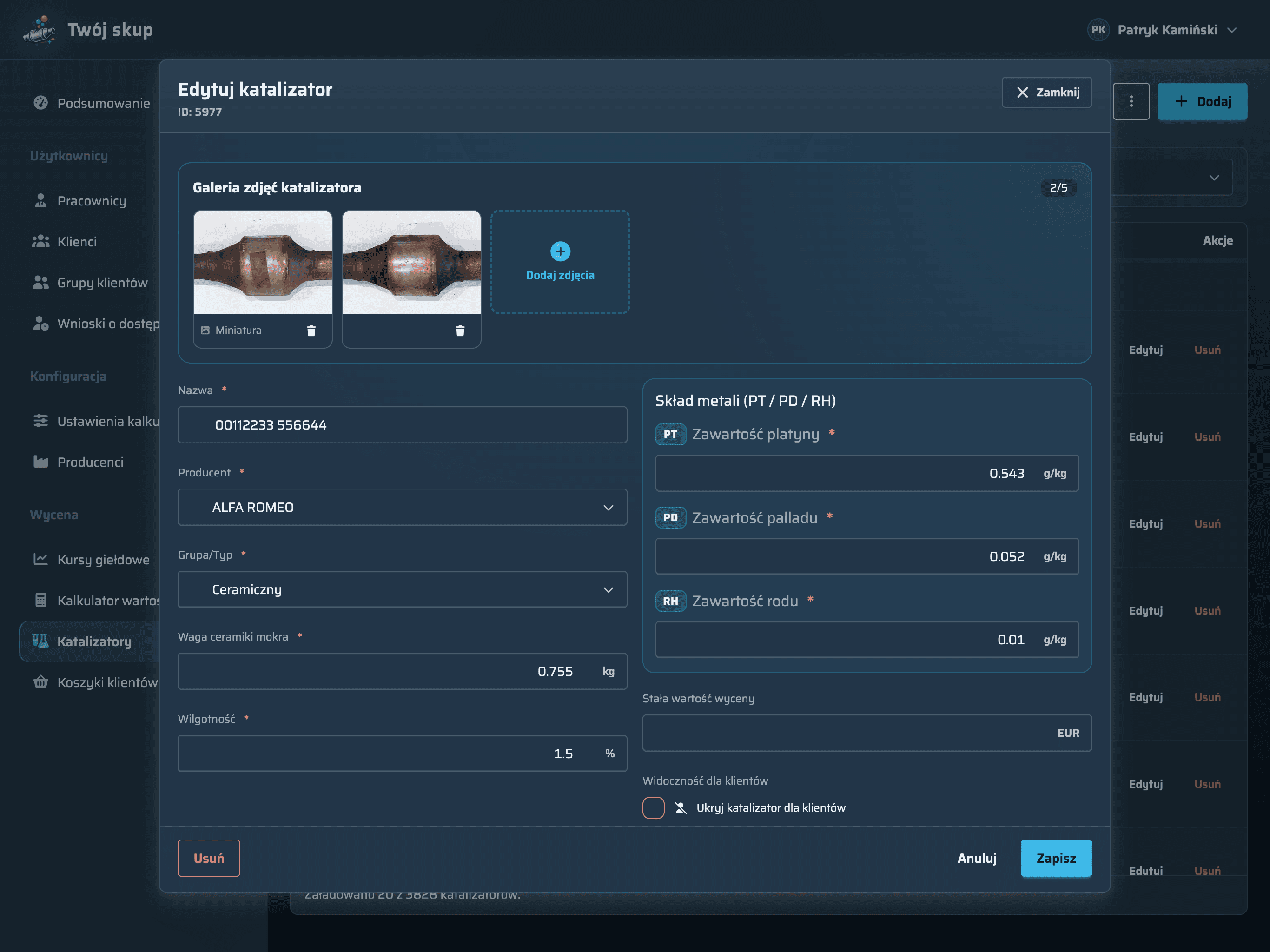 Catalog and data under control